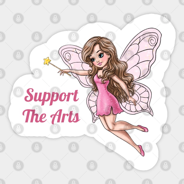 Support The Arts Fairy Sticker by AGirlWithGoals